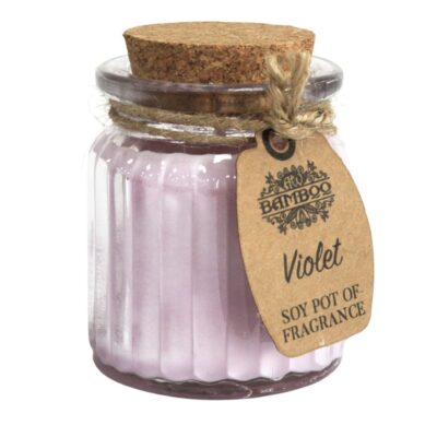 3 CANDELA IN CERA DI SOIA VIOLETTA