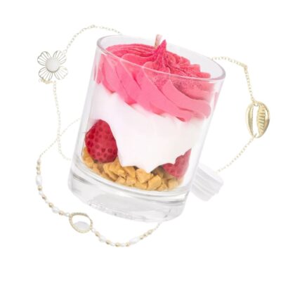 CANDELA GOURMET FRAGOLA DI BOSCO CON COLLANA