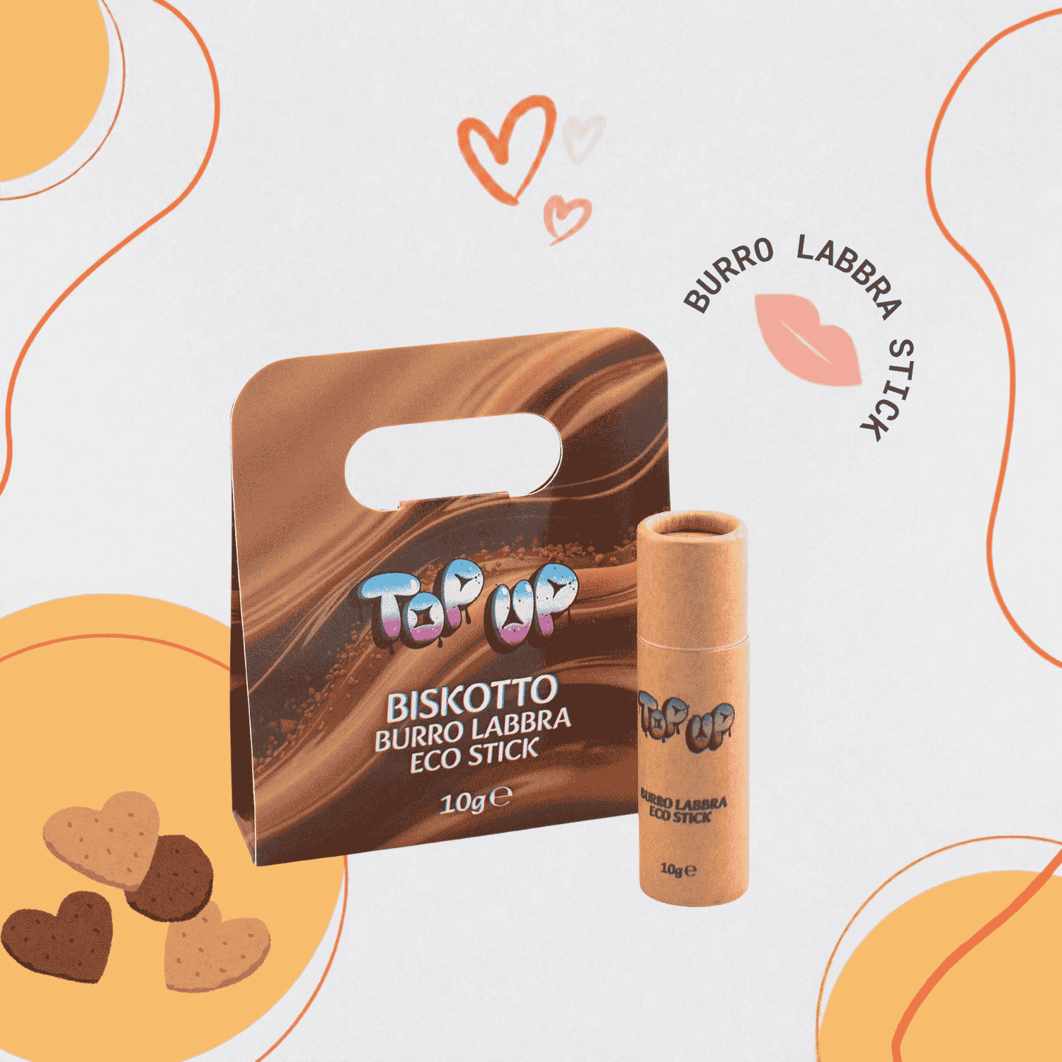 Lip Balm Packaging biskotto Top Up stores